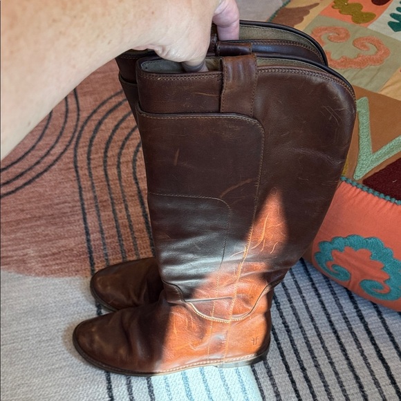 Frye Rich Brown Leather Riding Boots 8.5 - Picture 2 of 10